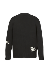 Cardigan grunge laine logo Sonia Rykiel femme Noir vue de dos