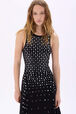 Asymmetrical tank dress in jersey with studs Black details view 2