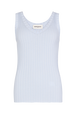 Ribbed tank top Sky front view