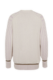 Alpaca Wool Cable Knit V-Neck Cardigan Lilac back view