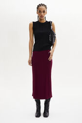 Sleeveless Crew-Neck Jumper Black front worn view