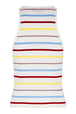 Women Picot Multicolor Striped Tank Top Multico white striped back view