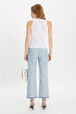 Sleeveless round-neck knitted top White back worn view