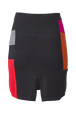 Women Multicolor Alpaca Wool Mini Skirt Multico crea back view