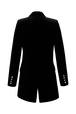 Longline Velvet Jacket Black back view
