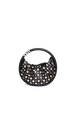 Sac Domino mini en cuir et studs Noir vue de face