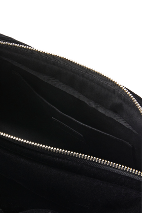 Sac baguette Demi-Pull  en velours Noir vue de détail 2