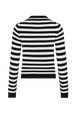 Pull rayé manches longues femme Poorboy Raye noir/blanc vue de dos