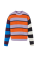 Women Multicolor Striped Sweater Multico striped front view