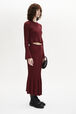Bell Sleeve Crew-Neck Top Claret details view 1