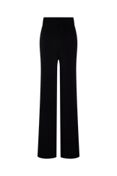 Black viscose trousers Black back view