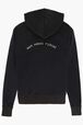 Women Velvet Hoodie Black back view