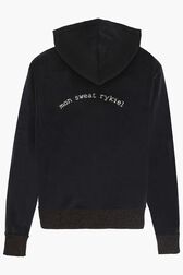 Hoodie velours rykiel Noir vue de dos