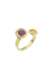 Vintage Ribbon ring Gold front view