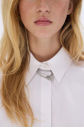 Poplin shirt White details view 3