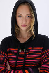 Striped woolen hoodie Striped multico details view 3