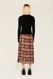 Women May 68 Print Long Skirt Multico crea back worn view