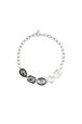 Bracelet Superchromatic Mini Rhodium Rhodium/black front view