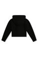 Fleece hooded sweatshirt Black back view