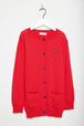 Girl Knit Cardigan Red front view