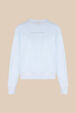 Women Velvet Sweatshirt Baby blue front view