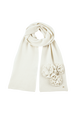 Women Flowers Scarf Ecru back view