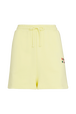 Women Cotton Shorts Baby yellow front view