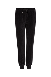 Velvet Jogging Trousers Black front view