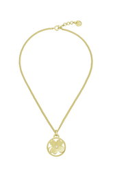 Golden Medals Lucky Clover necklace Gold back view