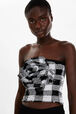 Women Sequined Bustier Black details view 2