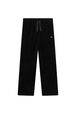 Pantalon jogging fille velours Noir vue de face