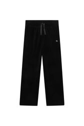Light Velvet Girl Tracksuit Pants Black front view