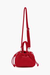 Women Mini Velvet Bag Red front view