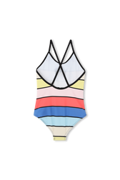 Maillot de bain une pièce rayé multicolore Multico vue de dos