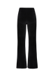 Women Velvet Flare Pants Black back view