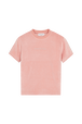 Women Velvet T-shirt Pink front view