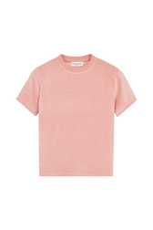 Women Velvet T-shirt Pink front view