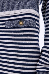 Mini striped sailor skirt in blended cotton Striped white/blue details view 2