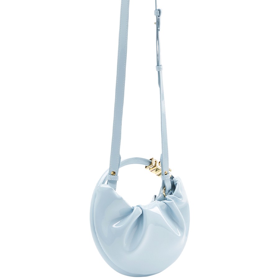 Leather handbag for women - Blue