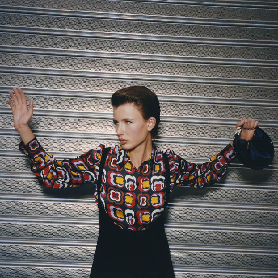 Woman holding a designer bag