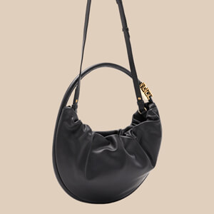 Luxury leather bag for women - Black