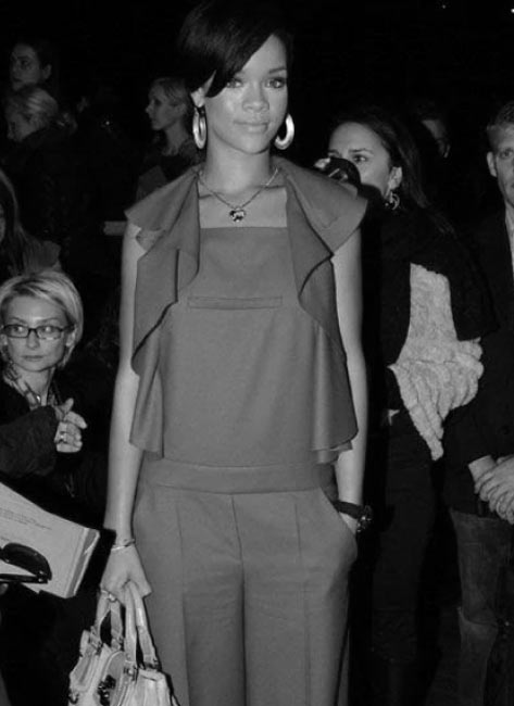Rihanna at Sonia Rykiel fashion show
