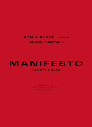 Sonia Rykiel Atelier Manifesto Sonia Rykiel Atelier Manifesto