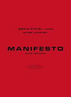 Sonia Rykiel Atelier Manifesto Sonia Rykiel Atelier Manifesto