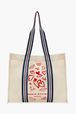 Femme - Shopping bag imprimé sonia rykiel, Blanc vue de face