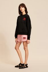 Women - Sweatshirt with Rykiel Iconic Red Mouth, Black details view 1