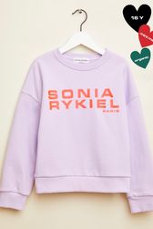 Girls - Sonia Rykiel Logo Girl T-shirt, Lilac front view