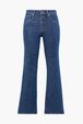 Women - High Waisted Stretch Denim Jeans, Baby blue front view