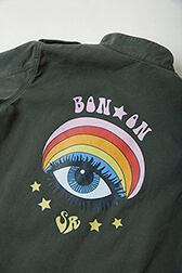 Girls Solid - Girl Printed Military Jacket - Bonton x Sonia Rykiel, Khaki details view 5