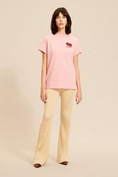 Women - T-Shirt with Rykiel Red Mouth, Pink details view 1